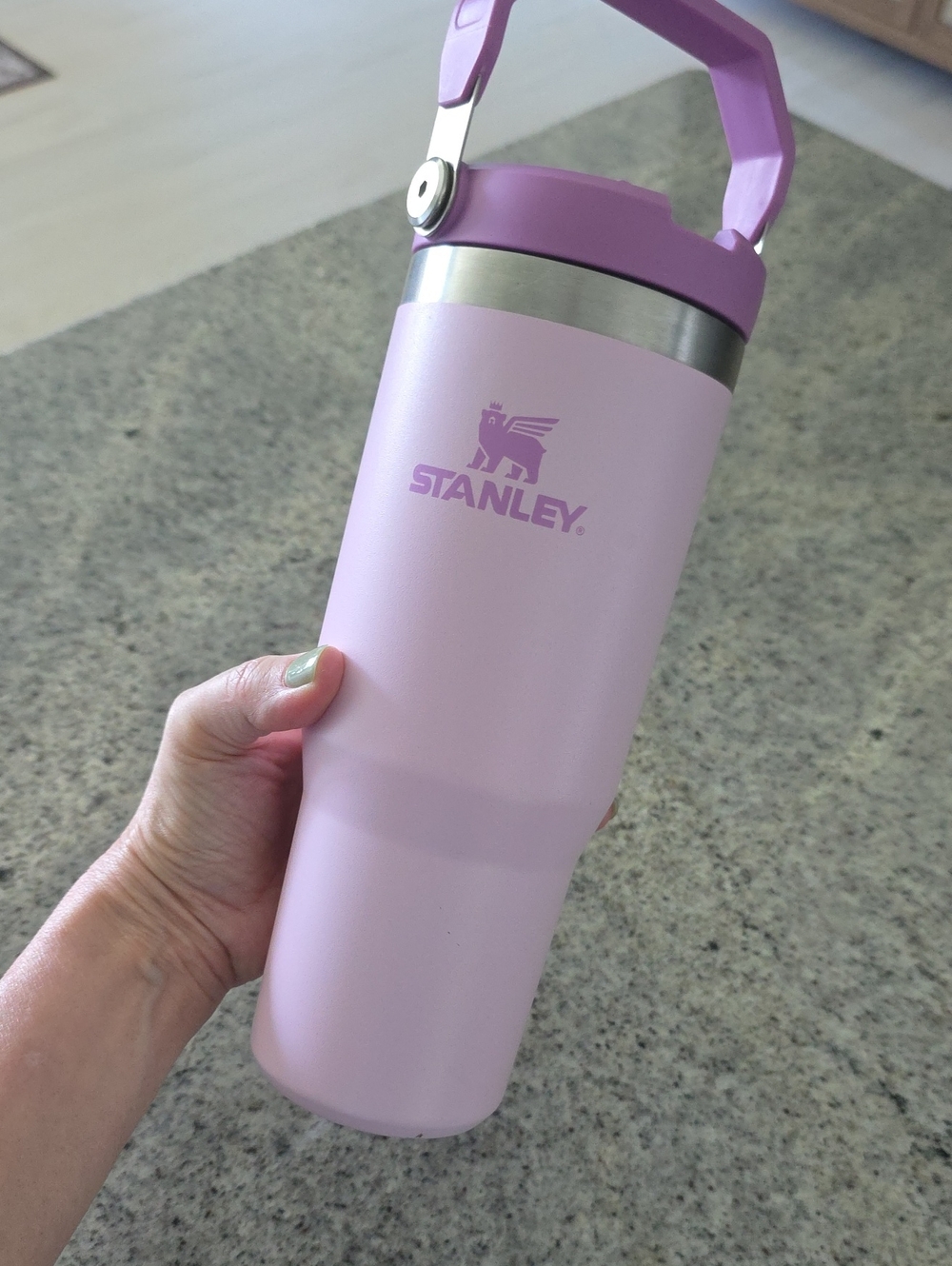 30 oz Stanley Lavender/purple Travel Tumbler with Carry Handle & Flip Straw